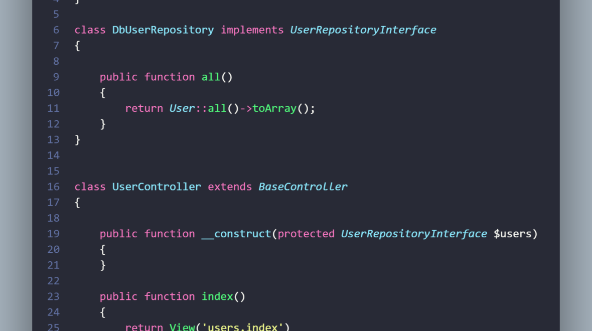 Responsibility of Laravel Controller